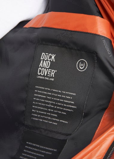 Duck & Cover Orange Shemmy Quilted Jacket