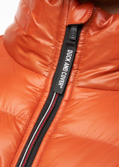 Duck & Cover Orange Shemmy Quilted Jacket