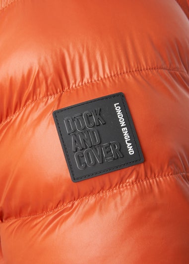 Duck & Cover Orange Shemmy Quilted Jacket