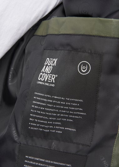 Duck & Cover Dark Olive Shemmy Quilted Jacket