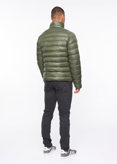 Duck & Cover Dark Olive Shemmy Quilted Jacket