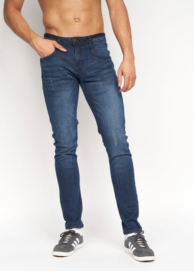 Duck & Cover Dark Wash  Tranfold Slim Fit Jeans