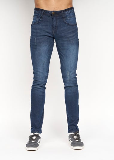 Duck & Cover Dark Wash  Tranfold Slim Fit Jeans