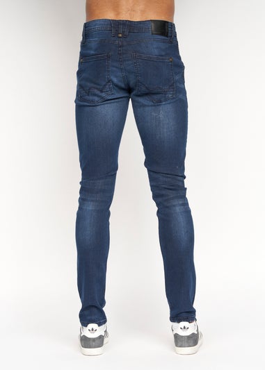 Duck & Cover Dark Wash  Tranfold Slim Fit Jeans