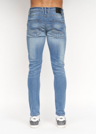 Duck & Cover  Light Wash  Tranfold Slim Fit Jeans