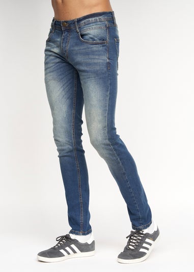 Duck & Cover Tinted Blue  Tranfold Slim Fit Jeans