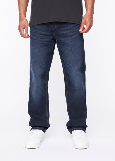 Duck & Cover Dark Wash  Rushawn Relaxed Fit Jeans