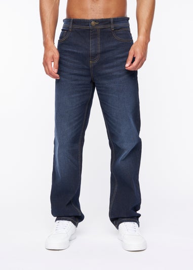 Duck & Cover Dark Wash  Rushawn Relaxed Fit Jeans