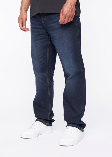 Duck & Cover Dark Wash  Rushawn Relaxed Fit Jeans