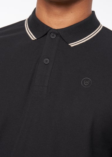 Duck & Cover Black Roxberry Long Sleeve Polo