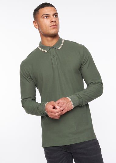 Duck & Cover Forest Green  Roxberry Long Sleeve Polo