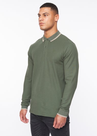 Duck & Cover Forest Green  Roxberry Long Sleeve Polo