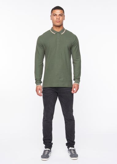 Duck & Cover Forest Green  Roxberry Long Sleeve Polo