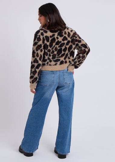 Urban Bliss Brown Leopard Print Cardigan