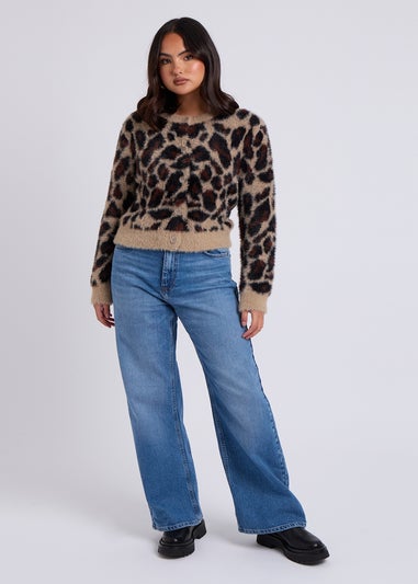 Urban Bliss Brown Leopard Print Cardigan