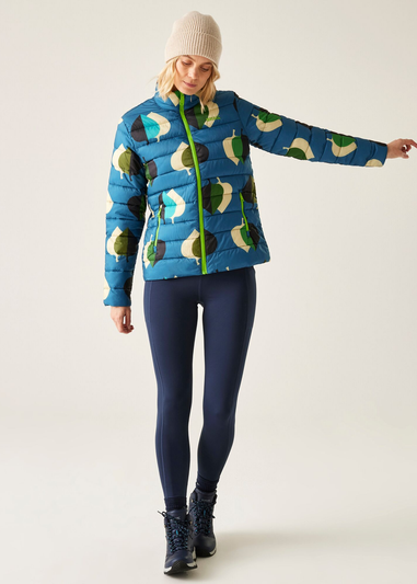 Regatta Elm Leaves Teal Orla Printed Baffled Jacket