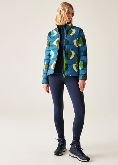 Regatta Elm Leaves Teal Orla Printed Baffled Jacket