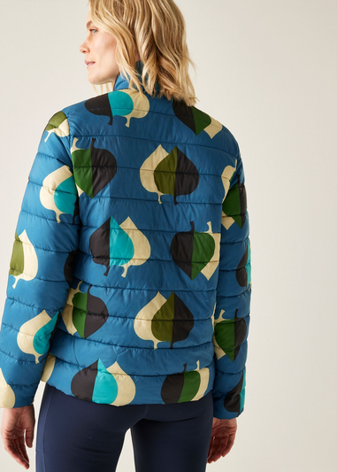 Regatta Elm Leaves Teal Orla Printed Baffled Jacket