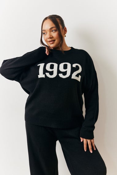 In The Style Black 1992 Knitted Co Ord Jumper