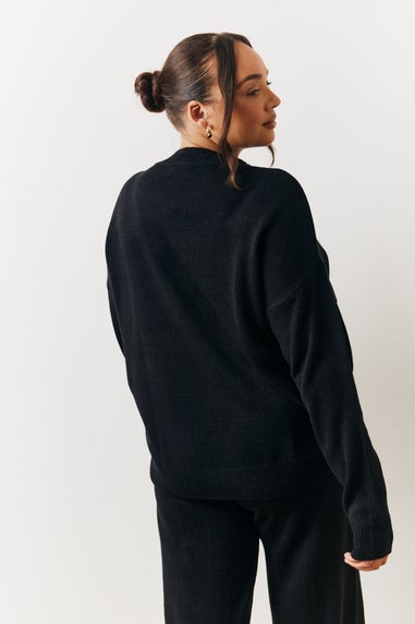 In The Style Black 1992 Knitted Co Ord Jumper