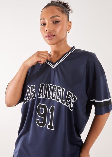 Pink Vanilla Navy Sports Jersey