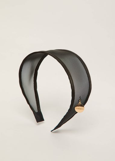 Madein Black Freya Mesh Headband with Gold detailing