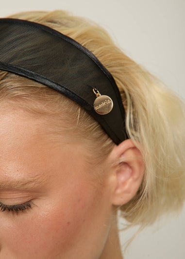 Madein Black Freya Mesh Headband with Gold detailing