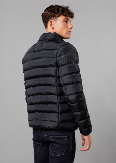 French Connection Navy Funnel Neck Puffer Jacket