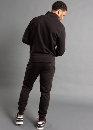 French Connection Black Cotton Blend Half-Zip Jumper