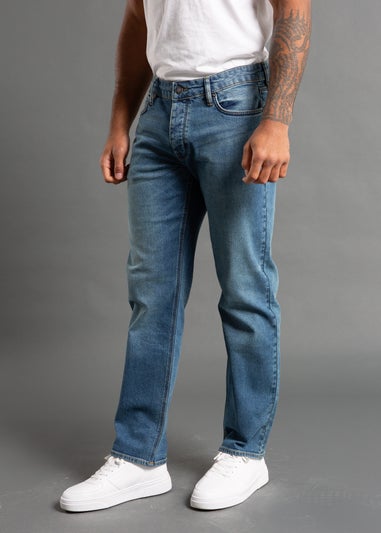 French Connection Light Blue Cotton Regular Fit Stretch Jeans