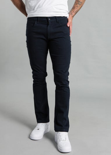 French Connection Navy Cotton Five-Pocket Chino Trousers