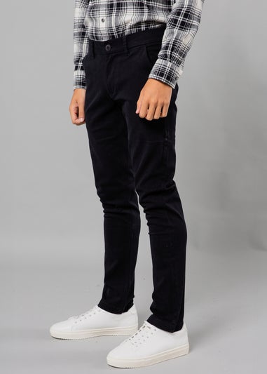 French Connection Navy Cotton Regular Fit Chino Trousers