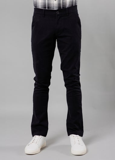 French Connection Navy Cotton Regular Fit Chino Trousers