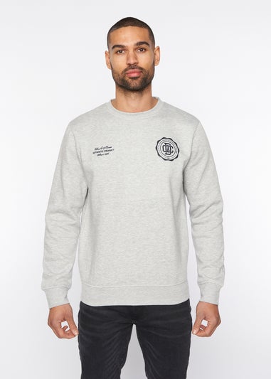 Duck & Cover Grey Marl Keyaan Crew Sweatshirt