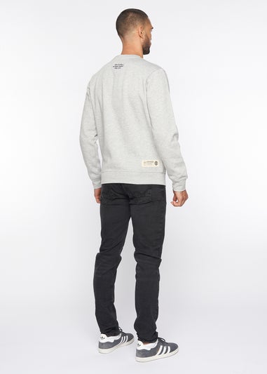 Duck & Cover Grey Marl Keyaan Crew Sweatshirt