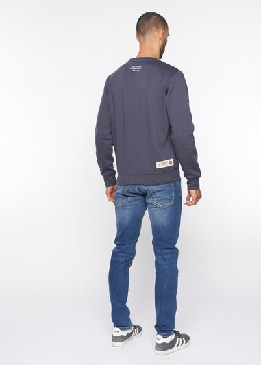 Duck & Cover Navy Keyaan Crew Sweatshirt