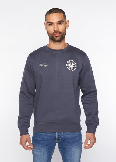 Duck & Cover Navy Keyaan Crew Sweatshirt