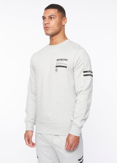 Duck & Cover Grey Marl Jennerkins Crew Sweatshirt