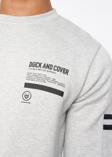 Duck & Cover Grey Marl Jennerkins Crew Sweatshirt