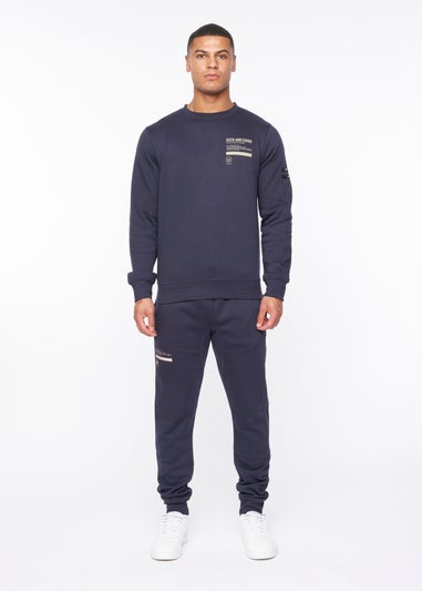 Duck & Cover Navy Jennerkins Crew Sweatshirt