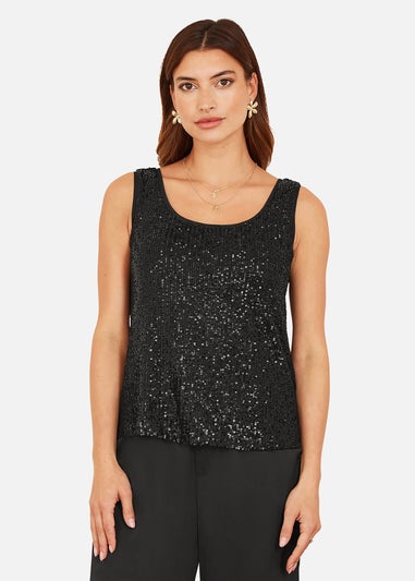 Yumi Black Sequin Vest