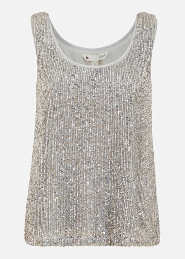 Yumi Silver Sequin Vest