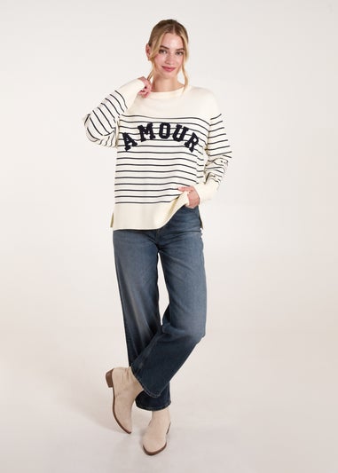 Blue Vanilla Ivory Amour Towelling Jumper