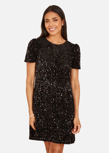 Mela Black Sequin Tunic