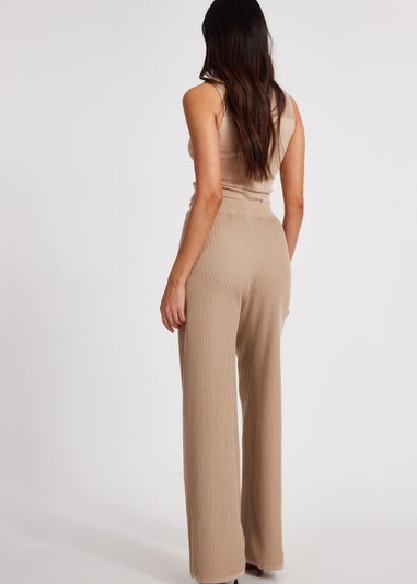 Quiz Stone Knit Beaded Trousers