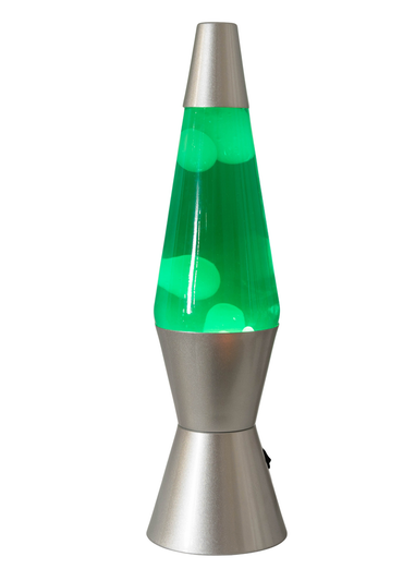 ValueLights Razzo LED Green and White Lava Lamp (37.5cm x 10.5cm x 10.5cm)