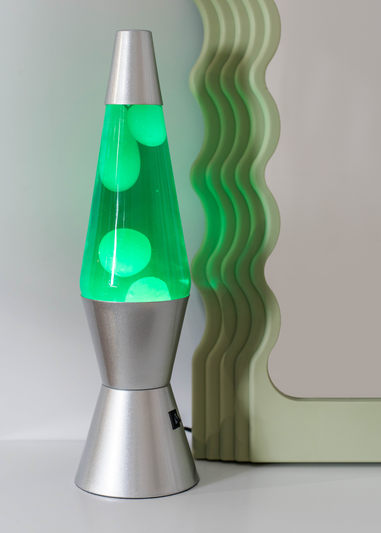 ValueLights Razzo LED Green and White Lava Lamp (37.5cm x 10.5cm x 10.5cm)