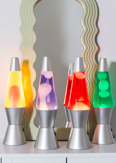 ValueLights Razzo LED Green and White Lava Lamp (37.5cm x 10.5cm x 10.5cm)