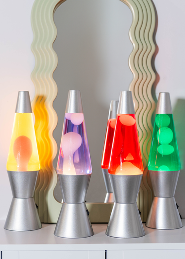 ValueLights Razzo LED Red and White Lava Lamp (37.5cm x 10.5cm x 10.5cm)