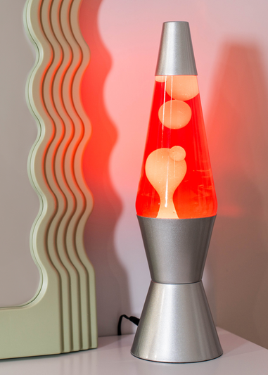 ValueLights Razzo LED Red and White Lava Lamp (37.5cm x 10.5cm x 10.5cm)